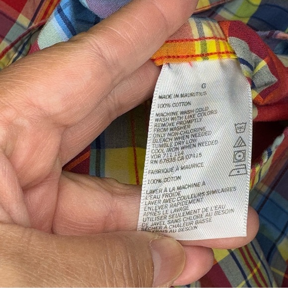 Nautica multi color Plaid Shirt long sleeves button down Vintage y2k Large Euc - Picture 5 of 10